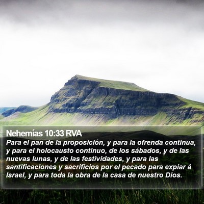 Nehemías 10:33 RVA Bible Verse Image