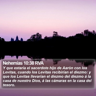 Nehemías 10:38 RVA Bible Verse Image