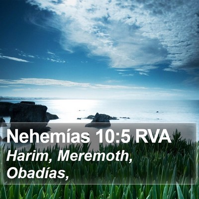 Nehemías 10:5 RVA Bible Verse Image