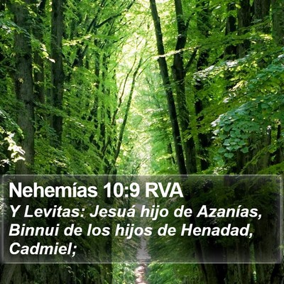Nehemías 10:9 RVA Bible Verse Image
