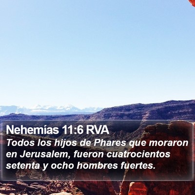 Nehemías 11:6 RVA Bible Verse Image