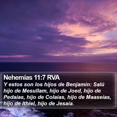 Nehemías 11:7 RVA Bible Verse Image