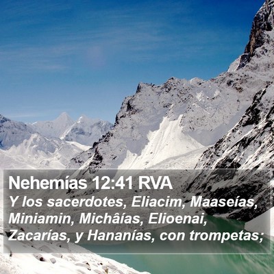 Nehemías 12:41 RVA Bible Verse Image