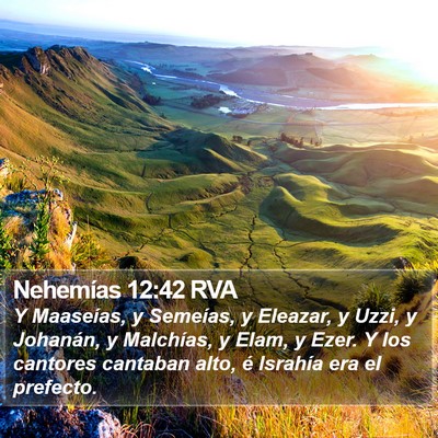 Nehemías 12:42 RVA Bible Verse Image
