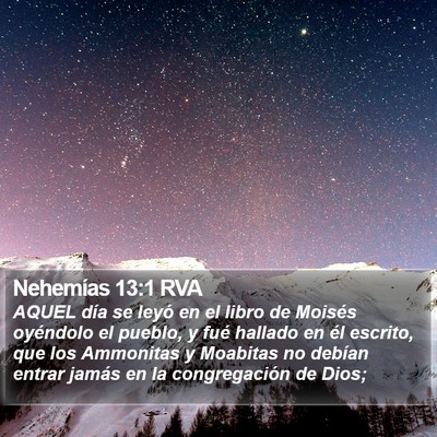 Nehemías 13:1 RVA Bible Verse Image