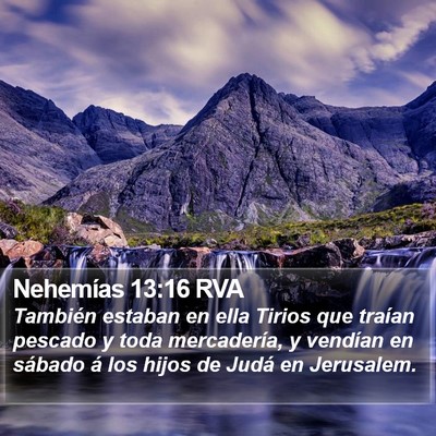 Nehemías 13:16 RVA Bible Verse Image