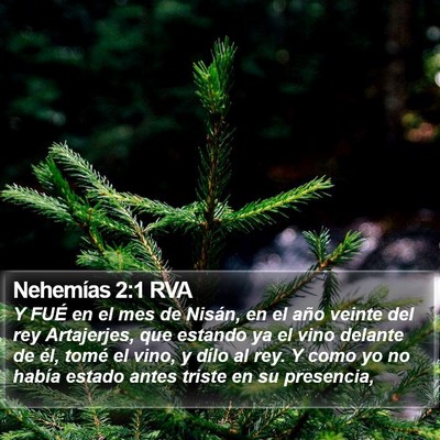 Nehemías 2:1 RVA Bible Verse Image