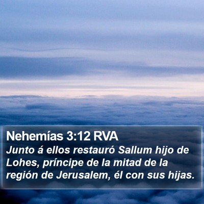 Nehemías 3:12 RVA Bible Verse Image