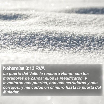 Nehemías 3:13 RVA Bible Verse Image