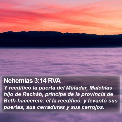 Nehemías 3:14 RVA Bible Verse Image