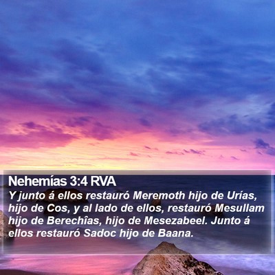 Nehemías 3:4 RVA Bible Verse Image