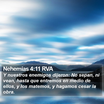 Nehemías 4:11 RVA Bible Verse Image
