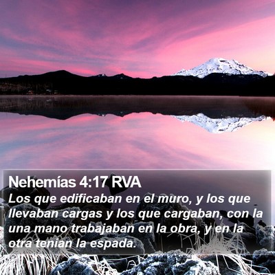 Nehemías 4:17 RVA Bible Verse Image