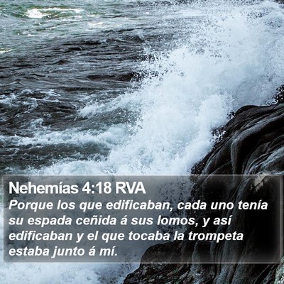 Nehemías 4:18 RVA Bible Verse Image