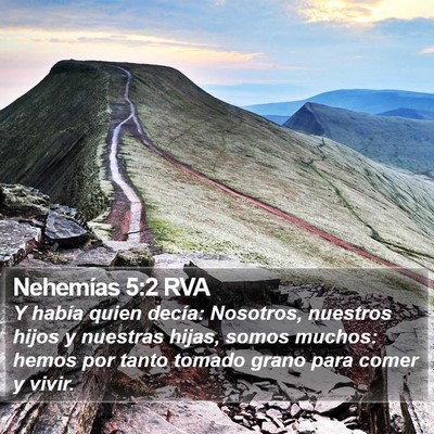 Nehemías 5:2 RVA Bible Verse Image