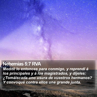 Nehemías 5:7 RVA Bible Verse Image
