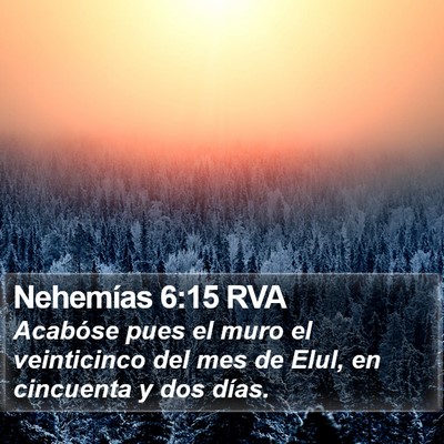 Nehemías 6:15 RVA Bible Verse Image