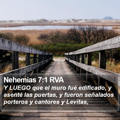 Nehemías 7:1 RVA Bible Verse Image