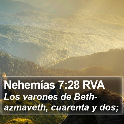 Nehemías 7:28 RVA Bible Verse Image