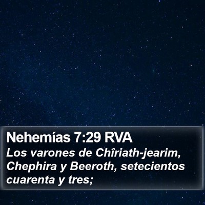 Nehemías 7:29 RVA Bible Verse Image
