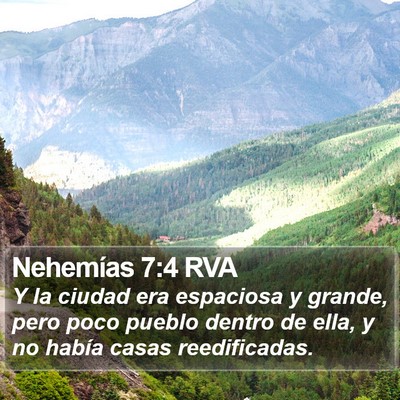 Nehemías 7:4 RVA Bible Verse Image