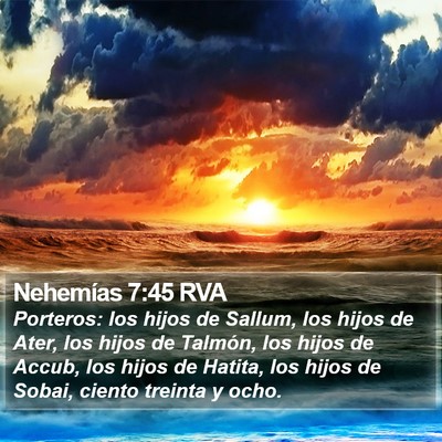 Nehemías 7:45 RVA Bible Verse Image