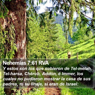 Nehemías 7:61 RVA Bible Verse Image