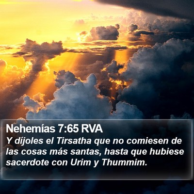 Nehemías 7:65 RVA Bible Verse Image