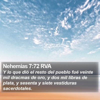 Nehemías 7:72 RVA Bible Verse Image