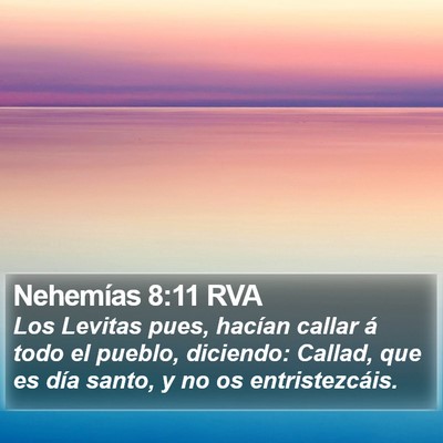 Nehemías 8:11 RVA Bible Verse Image