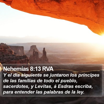 Nehemías 8:13 RVA Bible Verse Image