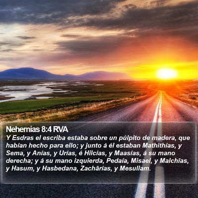 Nehemías 8:4 RVA Bible Verse Image