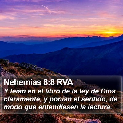 Nehemías 8:8 RVA Bible Verse Image