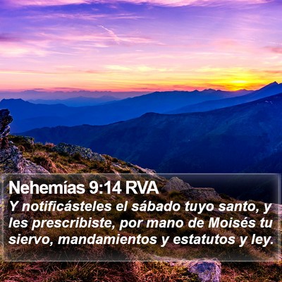 Nehemías 9:14 RVA Bible Verse Image