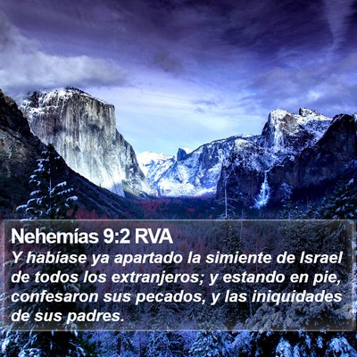 Nehemías 9:2 RVA Bible Verse Image
