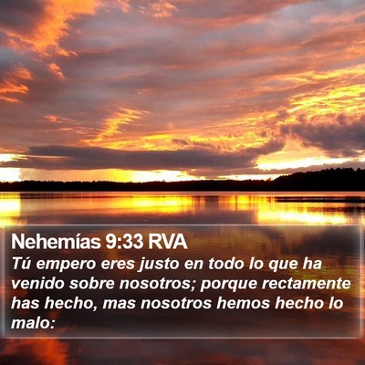 Nehemías 9:33 RVA Bible Verse Image