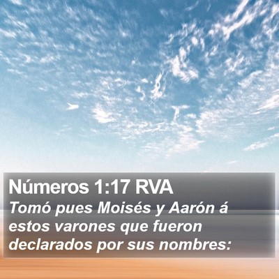 Números 1:17 RVA Bible Verse Image