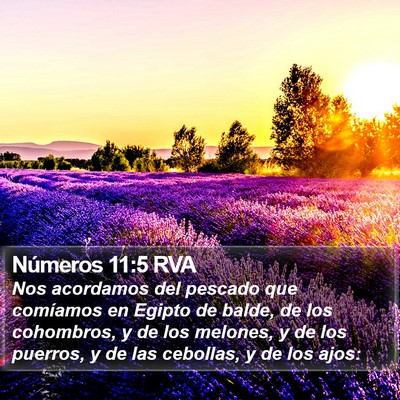 Números 11:5 RVA Bible Verse Image