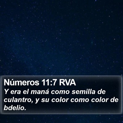 Números 11:7 RVA Bible Verse Image