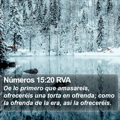Números 15:20 RVA Bible Verse Image