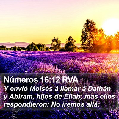 Números 16:12 RVA Bible Verse Image