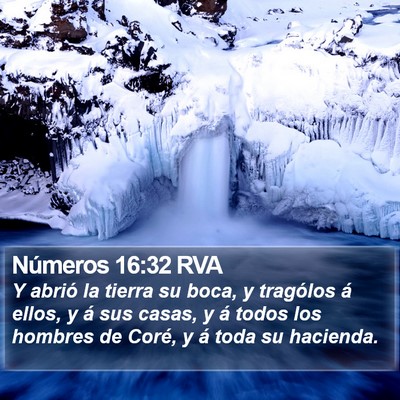 Números 16:32 RVA Bible Verse Image