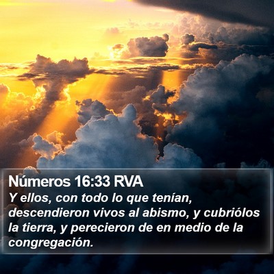 Números 16:33 RVA Bible Verse Image
