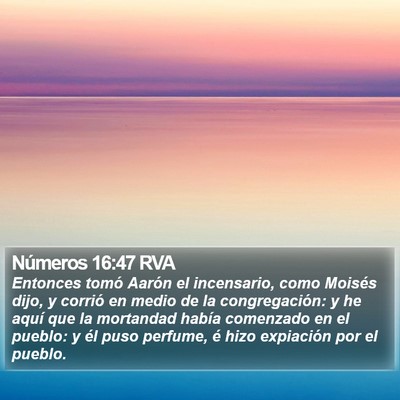 Números 16:47 RVA Bible Verse Image