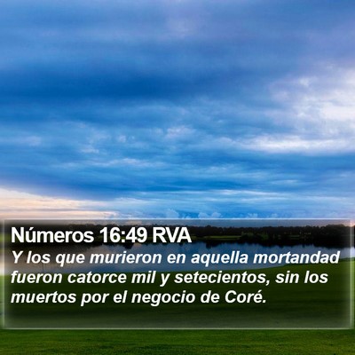 Números 16:49 RVA Bible Verse Image
