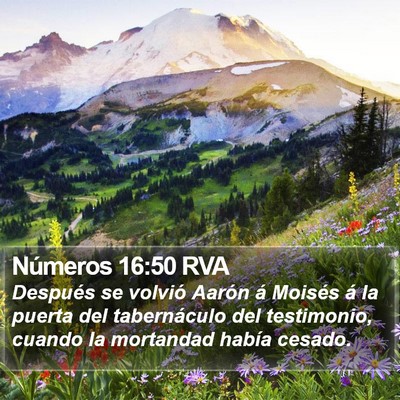 Números 16:50 RVA Bible Verse Image