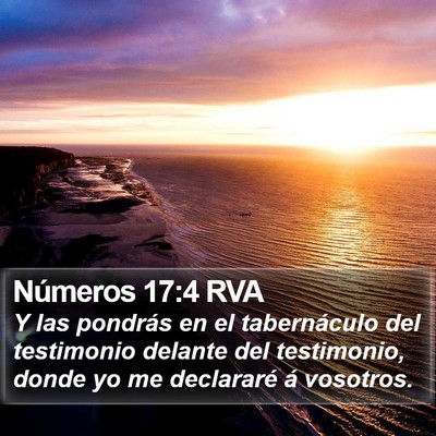 Números 17:4 RVA Bible Verse Image