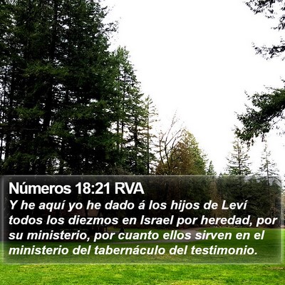 Números 18:21 RVA Bible Verse Image