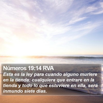 Números 19:14 RVA Bible Verse Image