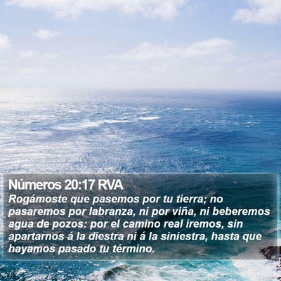 Números 20:17 RVA Bible Verse Image